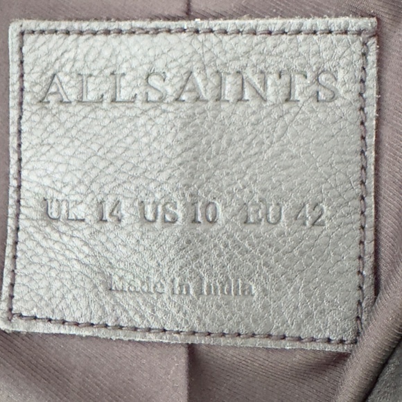 ALLSAINTS Dalby Leather Biker Jacket in Black US 10 LIKE NEW - PRICE FIRM - Picture 4 of 5
